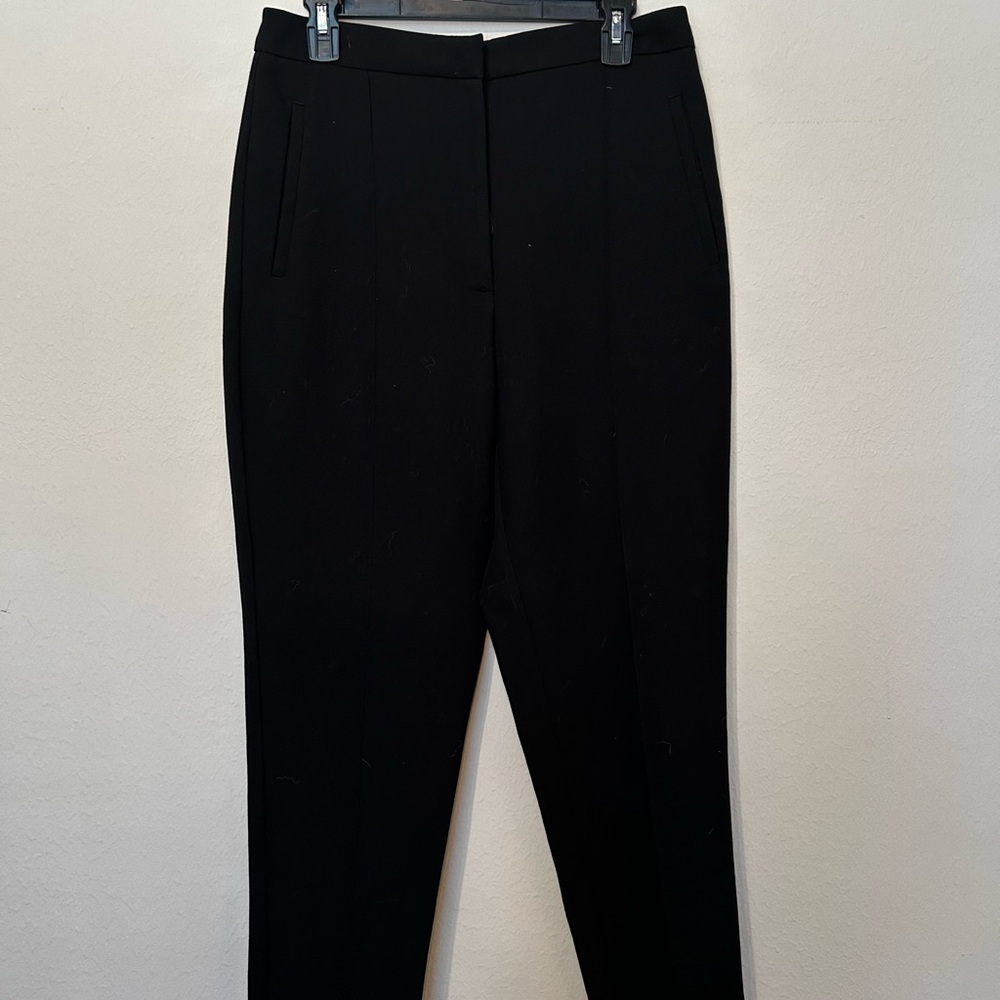 Zara Black High-Waist Tapered Work Pants – Size L (US 10/12)